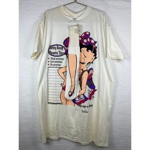 NWT Vintage 1994 Betty Boop Beauty Tips Nightshirt Dallas Single Stitch One Size